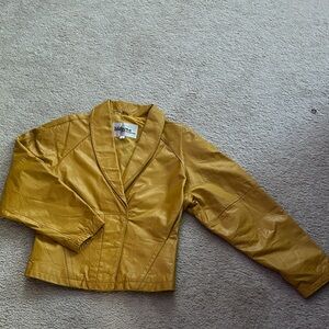 Wilsons Leather Women's Yellow Jacket and Skirt
